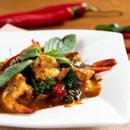 ผัดฉ่ากุ้ง(กับข้าว)