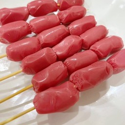 ไส้กรอกแดง เสียบไม้