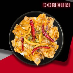 ข้าวสามชั้นย่างเบิร์นไฟรสเผ็ด