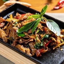 (กับข้าว)ผัดฉ่าเนื้อ