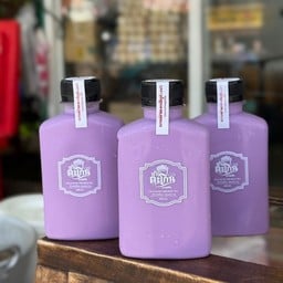 นมเผือก (แบบขวด) แถมฟรี แก้ว ฝา หลอด น้ำแข็ง