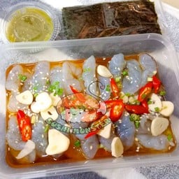 กุ้ง ดองน้ำปลากวนM (12pcs.)+สาหร่ายแผ่น