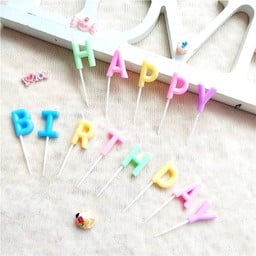 เทียน HBD สีพาสเทล