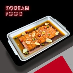 แซลมอนดองซีอิ้วเกาหลีพร้อมน้ำจิ้มซีฟู้ด