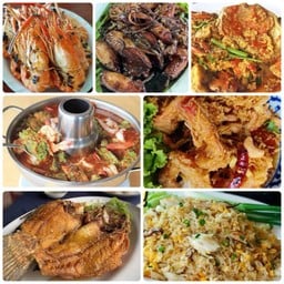 ชุดโปรหน้าฝน กุ้งเผา1โล กะพงทอดน้ำปลา แกงส้มชะอมกุ้ง หมึกผัดน้ำดำ ปูนิ่มผัดผงกะหรี่ กุ้งราดซอสมะขาม ข้าวผัดปูกลาง