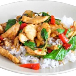 ข้าวกะเพราหมู(ชิ้น)