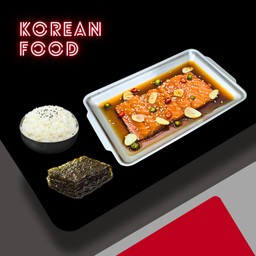 [Set A] แซลมอนดองซีอิ้วเกาหลีพร้อมน้ำจิ้มซีฟู้ด