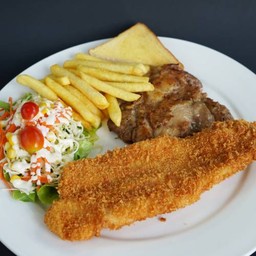 DL Combo ไก่พริกไทยดำ + ดอลลี่ชุบเกล็ดขนมปัง  *กลับบ้าน