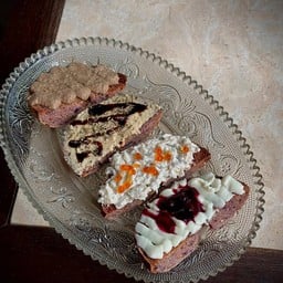 homemade assorted spreads