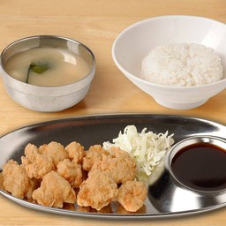 ข้าวไก่คาราเกะ +ซุปมิโซะ