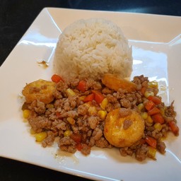 เต้าห้ผัดน้ำมันหอยราดข้าว