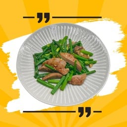 ดอกหอมผัดตับน้ำมันหอย