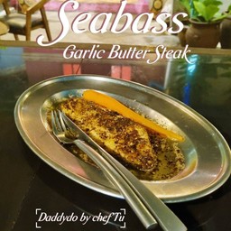 ปลากระพงย่างซอสเลม่อนเนยกระเทียม