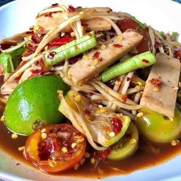 ตำไก่ยอปลาร้า