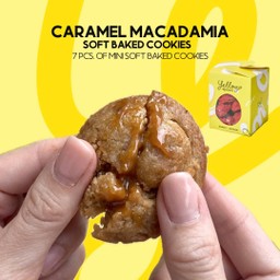 Soft baked caramel macadamia cookies