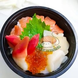 Hokkimon Don ชุดข้าวSalmon+หอยรวม