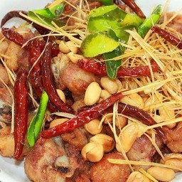 ไก่บ้านทอดสมุนไพร