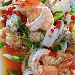 ยำวุ้นเส้นทะเล (ลวกสุก)