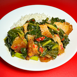 ผัดคะน้าราดข้าว (LINEMAN)