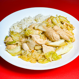 ผัดกะหล่ำปลี ราดข้าว (LINEMAN)