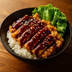 ข้าวไก่กรอบซอสเทอริยากิ