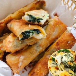 ปอเปี๊ยะผักโขมชีส