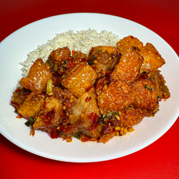 ผัดพริกเกลือ ราดข้าว (LINEMAN)