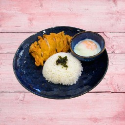 ข้าวหน้าไก่กรอบ ซอสสไปร์ซี่