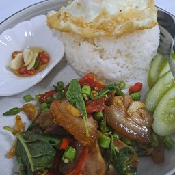 ข้าวกระเพราหมูกรอบ