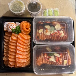 แซลมอนซาชิมิ 500 กรัม แซลมอนดอง 500 กรัม