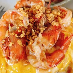 กุ้งทอดกระเทียมไข่ข้น