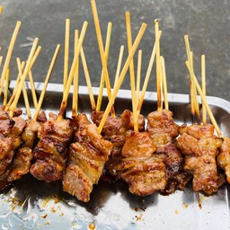 หมูปิ้งโบราณ 10 ไม้ข้าวเหนียว 2ห่อ