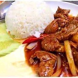 ข้าวราดผัดพริกเผา