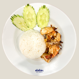 ข้าวราดกระเทียมทะเล