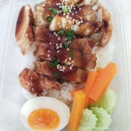 ข้าวยำไก่แซ่บ ข้าวไก่เทอริยากิ เทศบาลบางปู59