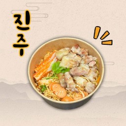 ยำรามยอน หมูสามชั้นย่าง