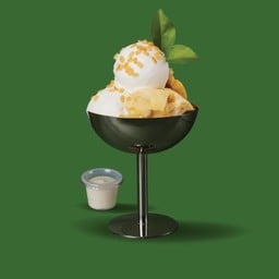Durian Sticky Rice Parfait with Kati Ice Cream พาร์เฟ่ต์ข้าวเหนียวทุเรียนและไอศกรีมกะทิ