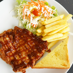 DL สเต็กไก่บาร์บีคิว