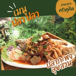 ปลากระพงลุยสวน