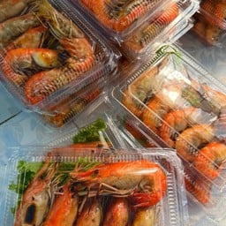 กุ้งเผาน้ำจิ้มรสเด็ดหอยแครงลวกสดๆ