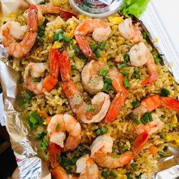 ข้าวผัดกุ้งจานยักษ์