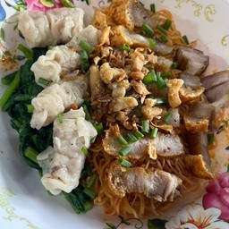 วุ้นเส้นเกี๊ยวหมูกรอบ