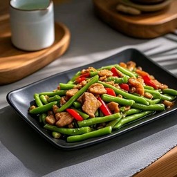 ถั่วฝักยาวผัดหมู
