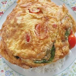 ข้าวไข่เจียวผัก