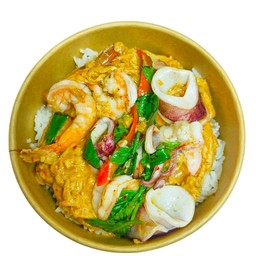 ข้าวไข่ข้นห่อหมกทะเล