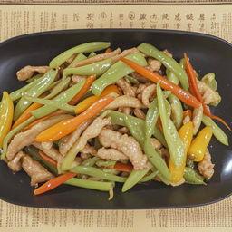 หมูฝอยผัดพริกอ่อน