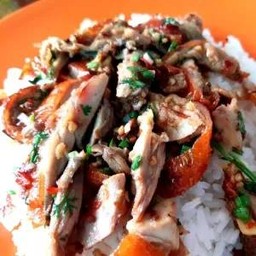 ข้าวเป็ดคั่วพริกเกลือ