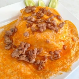 ข้าวหน้าไข่ข้นหมูสับ