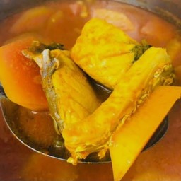 แกงส้มปลากระพง ใส่มะละกอ