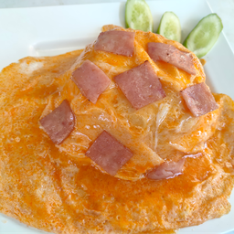 ข้าวหน้าไข่ข้นแฮม